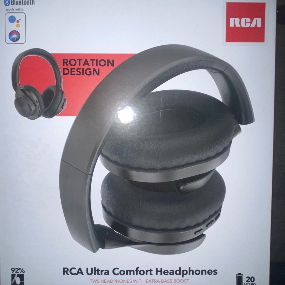 RCA Ultra Comfort Wireless Bluetooth Noise Isolating Foldable Bass Boost WAVE-65